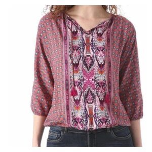 University Club boho style peasant blouse top size 4